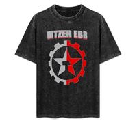 T-Shirt Fashion Short Sleeve Nitzer Ebb Round Neck, Short Sleeve Cotton T-Shirt Black M
