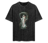 T-Shirt Fashion Short Sleeve The Mountain Round Neck, Short Sleeve Cotton T-Shirt Black XXL