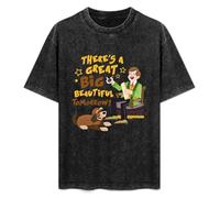 T-Shirt Fashion Short Sleeve There's A Great Big Beautiful Tomorrow Round Neck, Short Sleeve Cotton T-Shirt Black XL
