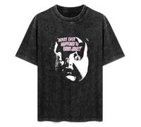 T-Shirt Fashion Short Sleeve What Ever Happened to Baby Jane 60s Psychological Horror Thriller Film Round Neck, Short Sleeve Cotton T-Shirt Black M
