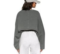 T-Shirt féminin col Rond Manches Courtes Sweat-Shirt Sport Pull tricoté Haut Longues élégant décontracté Tendance Confortable léger Respirant Doux