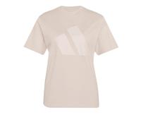 adidas Damen Essentials BIG Logo Cotton T-Shirt, Blush Pink/Pink Tint, L