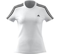 Adidas Essentials Slim 3 Stripes Short Sleeve T-shirt Blanc XL / Regular Femme