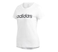 T-shirt Femme - ADIDAS - W E Lin Slim T - Blanc/Noir - Manches Courtes - Coupe Régulière S