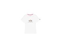 Alpha Industries Basic Big Logo Mirror Leo T-Shirt pour femme Taille XS - Blanc