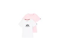 Alpha Industries T-shirt femme New Basic – Lot de 2 Blanc Taille XS