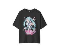 T-Shirt Femme Anime Hatsune Miku - Coupe Oversize, Impression Haute Définition française, Écoresponsable, Taille XS-S disponnibles