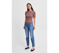 T-shirt femme B.YOUNG coupe ajustée coude long col rond chemise