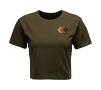 Black Diamond Faded Crop Short Sleeve T-shirt Vert S Femme