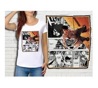 T-shirt femme blanc Attack on Titan taille M - Collection Manga L'Attaque des Titans Shingeki no Kyojin M