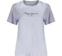 T-shirt femme bleu | Manches courtes & col rond | 100% coton durable, Taille : L Couleur : Azzurro
