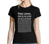 T-Shirt Femme Bon ou Mauvais Prof | Astérix et Obélix Mission Cléopâtre | T-Shirt Professeur col Rond Humour XXL