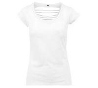 T-Shirt Femme - BUILD YOUR BRAND - Back Cut Tee - 100% Coton - Manches Courtes - Blanc L