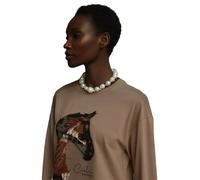 T-shirt femme Cieli Equestrian The Iyanda Horse Head Beige M
