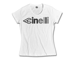 T-shirt femme Cinelli Optical Blanc
