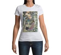 T-Shirt Femme Col Rond Ce Qu'a Vu La Lune Les Contes D'andersen Illustration Ancienne