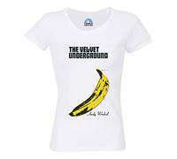 T-Shirt Femme Col Rond Coton Bio Affiche Image The Velvet Underground Andy Warhol Banane Rock 70's Vintage