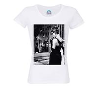 T-Shirt Femme Col Rond Coton Bio Audrey Hepburn Image Retro Actrice Hollywood Star Actrice Film