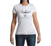 T-Shirt Femme Col Rond J'adore 90 Territoire De Belfort Departement France Region