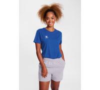 T-shirt femme col rond logo brodé coupe ajustée basique sportifs