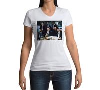 T-Shirt Femme Col V Reservoir Dogs Full Cast Tarantino Tim Roth Cinema