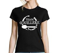 T-Shirt Femme col V Team Couillère | Citation Humoristique Kaamelott | pour Les Fans de L'interprète Série TV | Tee Shirt drôle et Fun imprimé en France L