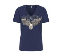CULTURE T-shirt 'CUGith' marine / marron / blanc cassé, Taille XL
