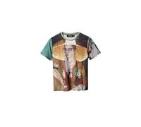T-shirt femme Desigual Lebanen - marron/vert - XS XS