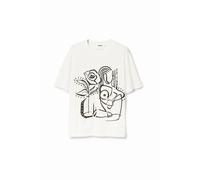 T-shirt femme Desigual Tristan Blanc XL