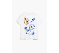Desigual - T-shirt Jardin à manches courtes - Femme - Tops - Blanc - Taille: 40 FR