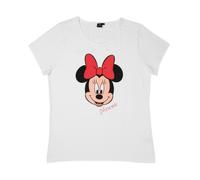 T-shirt femme Disney Minnie, t-shirt top à manches courtes femme L