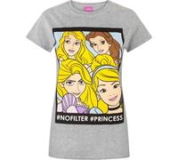 T-shirt Femme Disney Princess No Filter NS4267 (2XL) (Gris)