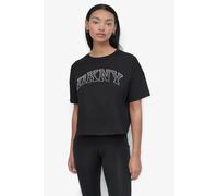 Dkny Arched Varsity Rhinestone Ombre Short Sleeve T-shirt Noir L Femme