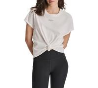 T-shirt femme Dkny Mini Stud Logo Knot Front Blanc L