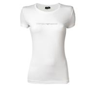 T-Shirt Femme - EMPORIO ARMANI - uni - Manches courtes - Coton élastique - Col arrondi M