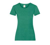 Femmes Fruit of the Loom Uni Cotton Femmes Moulant Col Rond T-Shirt