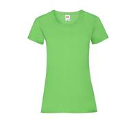 T-Shirt Femme Fruit of the Loom Uni En Cotton Coupe Ajustée Col Rond