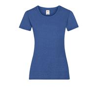 Femmes Fruit of the Loom Uni Cotton Femmes Moulant Col Rond T-Shirt