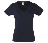 T-Shirt Femme Fruit of the Loom Uni En Cotton Coupe Ladies V Vee Neck