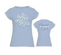 Givova T-shirt manches courtes Floral Bleu Femme Taille M