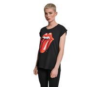 T-shirt femme grandes tailles Merchcode Rolling Stones Tongue Noir 3XL