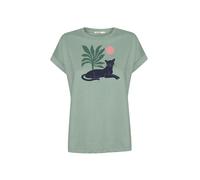 T-shirt femme Greenbomb Panther Leaves Loony Vert M