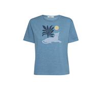 T-shirt femme Greenbomb Panther Leaves Nova Bleu L