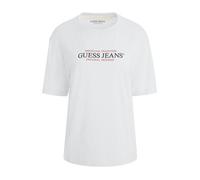 Guess, Femme, Tops, Blanc, Taille: 40 FR T-shirt logo - Blanc, Coupe droite