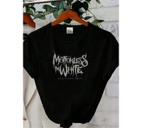 T-shirt femme imprimé Motionless In White Graveyard Shift Coupe slim T-shirt Noir Taille X-Large L,M,S,XL,XXLHalloweenCoton