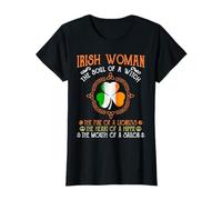 T-shirt Femme Irlandaise L'âme d'une Sorcière Cadeau St Patrick T-Shirt