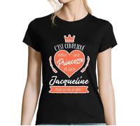 T-shirt Femme - Isabelle - C'est compliqué d'être une princesse - 100% coton - Manches courtes - Noir S