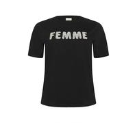 KAFFE CURVE T-shirt 'Ariana' beige / noir, Taille M