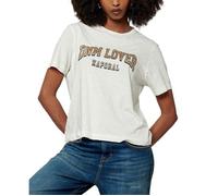 Kaporal - T-Shirt Blanc Femme 100% Coton - Salto - S - Ecru