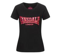 Lonsdale Cartmel T-Shirt, Noir/Rose, X-Large Femmes